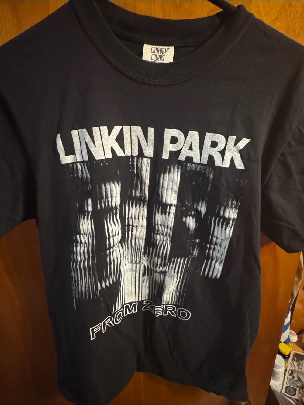 Comfort Colors Black Graphic Band Tee with White Print